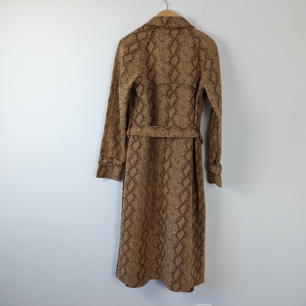 LUCY PARIS Chloe Exotic Snake Print Trench Coat - Extra Small - Chic and Edgy - Picture 7 of 13